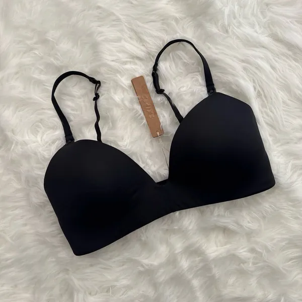 Skims Wireless Form Maternity T-Shirt Demi Nursing Bra Onyx Size 32D - Image 2
