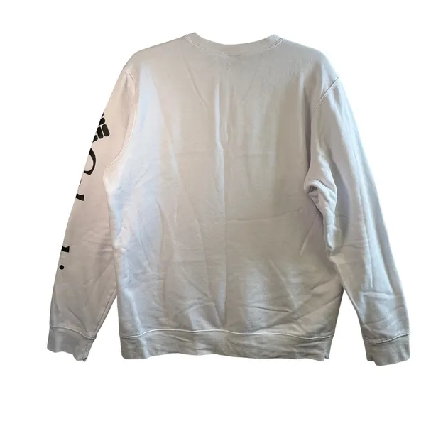 Columbia Sweatshirt Mens Medium White Logo Sleeve Graphic Fleece Pullover AM0954 - Image 2