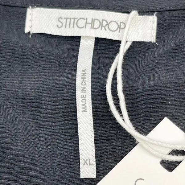 Stitchdrop Womens Empire Waist Maxi Dress Size XL Black Minimalist Clean Girl - Image 6