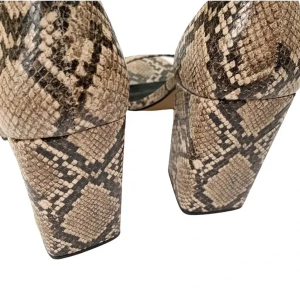 Chelsea & Violet Tara Snake Print Block Heel Sandal 6 NWT - Image 6