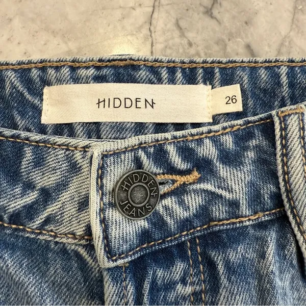 Hidden Jeans with Fray Bottom Ripped Jeans - Image 8