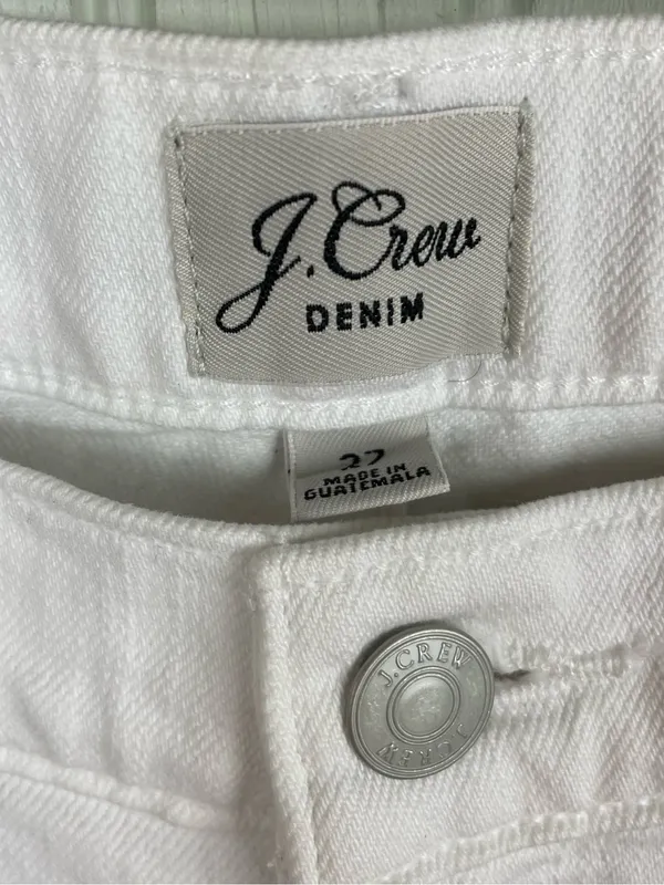 J. Crew Women's Slim Boyfriend Jean White Denim Size 27 Distressed Slim AO671 - Image 8