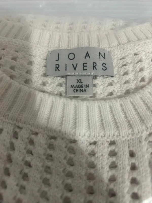 joan rivers american flag cotton sweater white size xl - Image 4