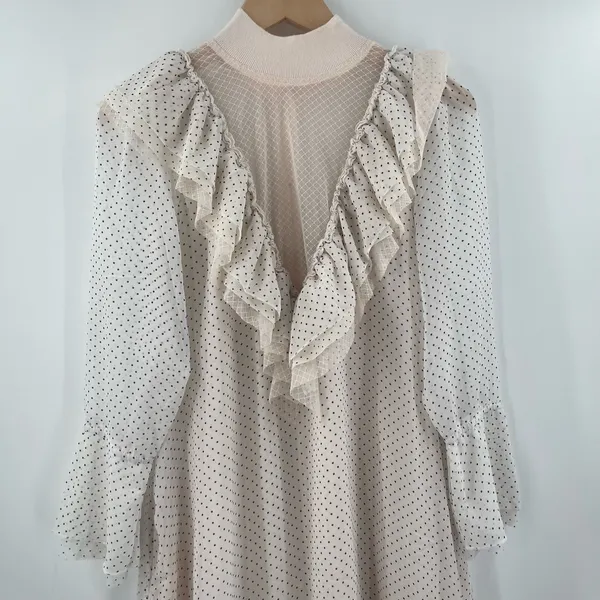 HAH Hot As Hell Dress Size Extra Small Polka Dot Swiss Dots Ruffle Lace Mesh NWT - Image 10
