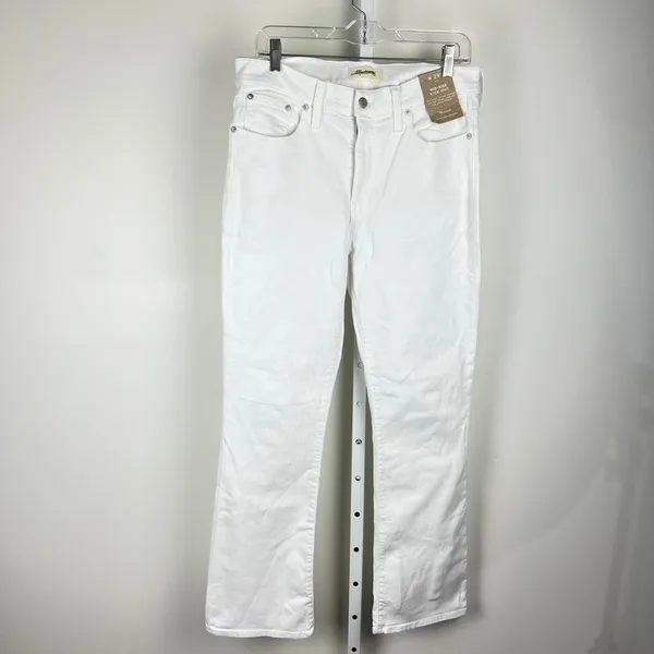 NWT Madewell Mid-Rise Kick Out Crop White Jeans Size 25‎ Denim Pants - Image 3