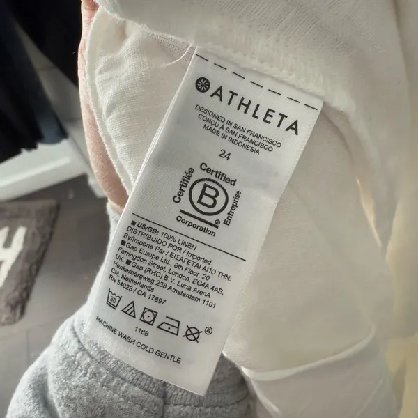 Athleta Women’s 24 White Retreat Wide Leg Linen Pants New - Image 6