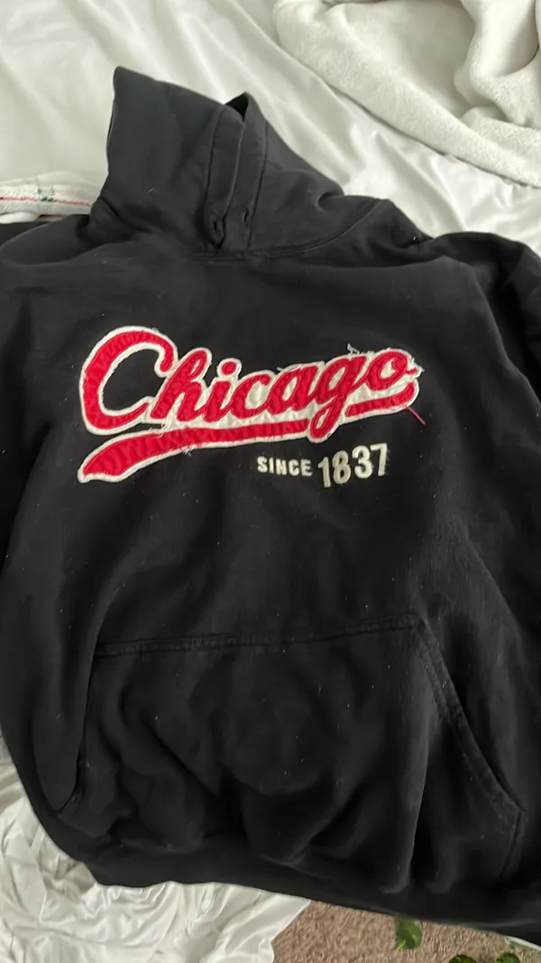 vintage chicago hoodie Black Size XL - Image 4