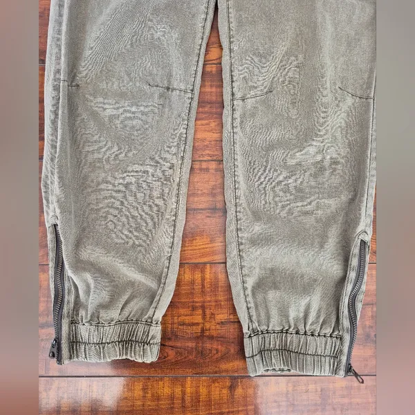 Roots Canada Hemp Jogger summer pull lounge on jogger zipper bottom Pants Medium - Image 10