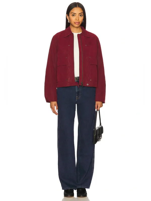 Free People We The Free Blair Vegan Suede Jacket in Dionysus S - Image 4