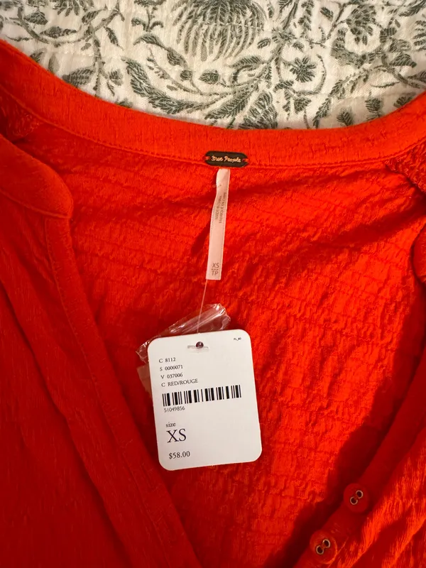 Free People V-Neck Short Sleeve Tunic - Image 3