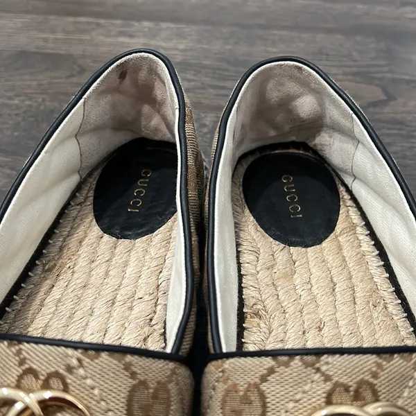 Gucci women’s GG MATELASSÉ CANVAS ESPADRILLE 38.5 - Image 2