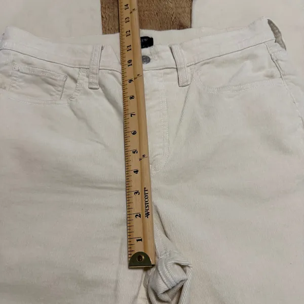 J. Crew Factory Women's Cream Corduroy Straight Leg Pants Sz 29 Classic Preppy - Image 5