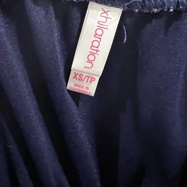 Xhilaration Navy blue ruffle chiffon maxi dress size XS - Image 5