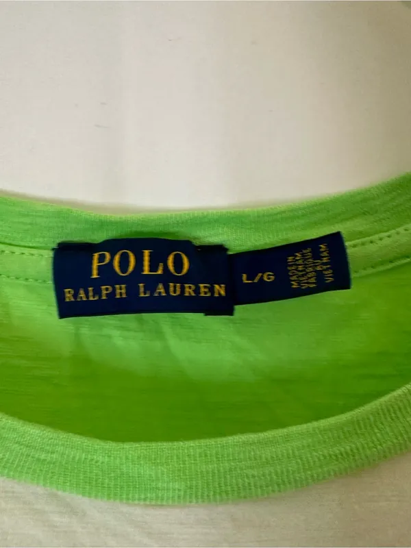 Polo by Ralph Lauren Lime Green & White Striped Midi Dress - Image 2
