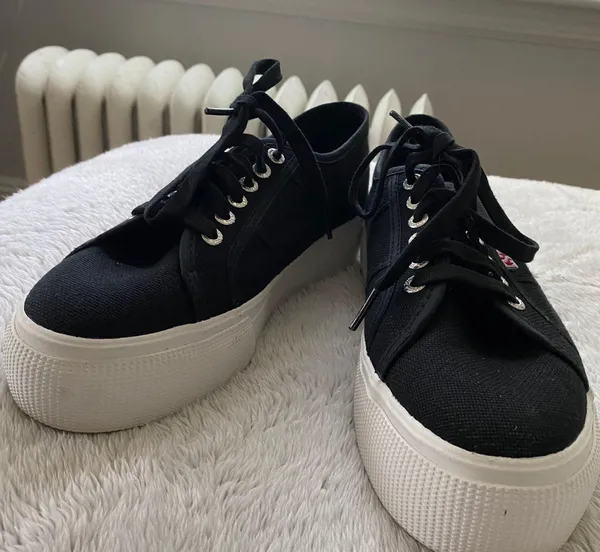 Black  Platform Sneakers - Image 6