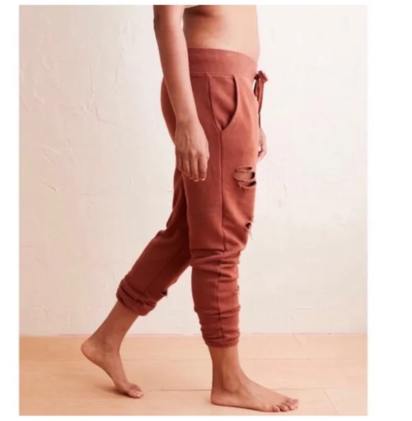Aerie The Destroyed City Jogger in Brown-Rust Medium - Image 2
