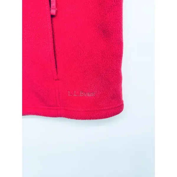 L.L. Bean Pink Fleece Stretch Full Zip Vest Size‎ Womens Large Hiking Outdoor - Image 2