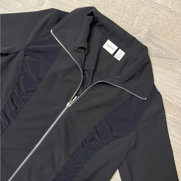 •CHICO’S• MESH ATHLETIC JACKET Black - Image 2