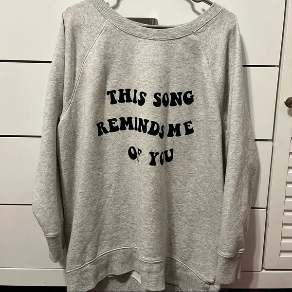 Old Navy This Song Reminds Me Of You Crewneck - Image 4