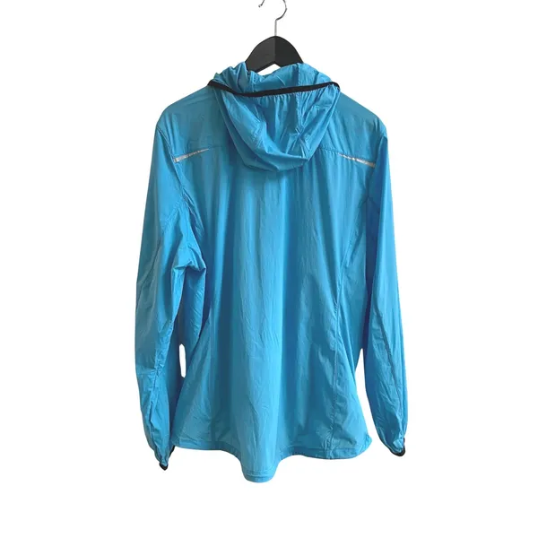 L.L. Bean Windbreaker Jacket Women XL Blue Gorpcore Full Zip Reflective Hooded - Image 3