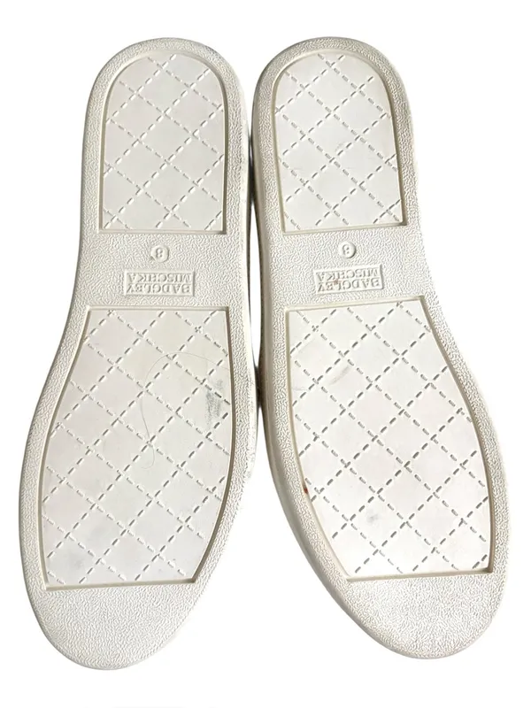 EUC Badgley Mischka Leather Barre Rhinestone Embellished Slip-On Flats Size 8 - Image 8
