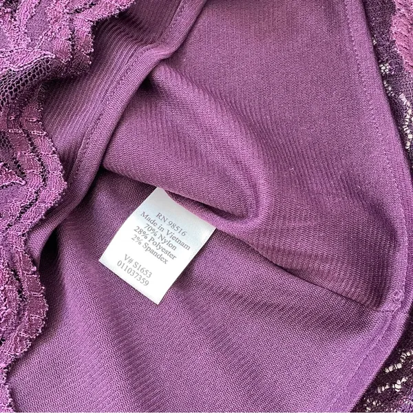 Coldwater Creek Lace Sleeveless Tank Top Purple (small) whimsigoth goth witchy - Image 5