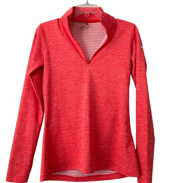 Nike Dri-FIT women’s Half-Zip coral Golf Top- Medium - Image 4