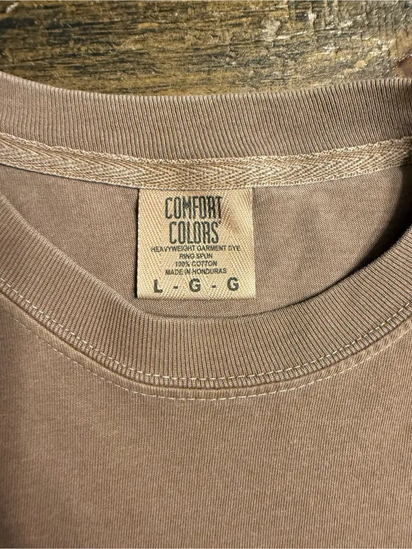 Comfort Colors Espresso Graphic Tee with Camo Tongue Design - Image 2