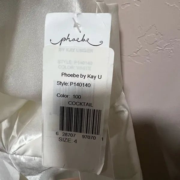 Phoebe White Sz 4 strapless polyester Cocktail Dress - Image 7