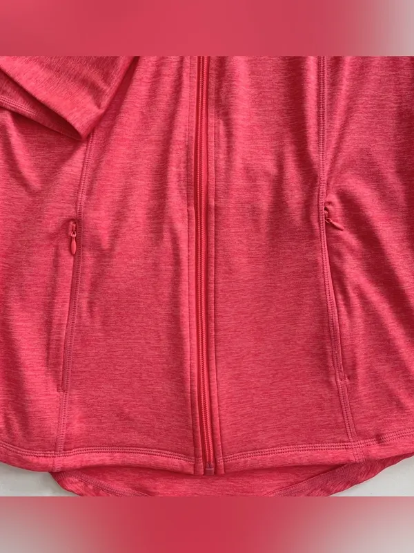 Ideology Coral Pink Mock Neck Front Zipper Pockets Athletic Jacket Top Size XS - Image 10