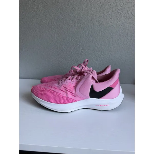 Nike Zoom Winflo 6 Women's 10 Psychic Pink Black Running Shoes BQ3192-600 - Image 2