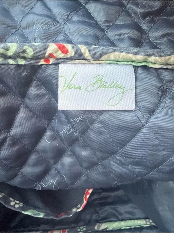 Vera Bradley Weekender Floral Duffle Bag in Gray & Red Quilted Paisley Large - Image 7