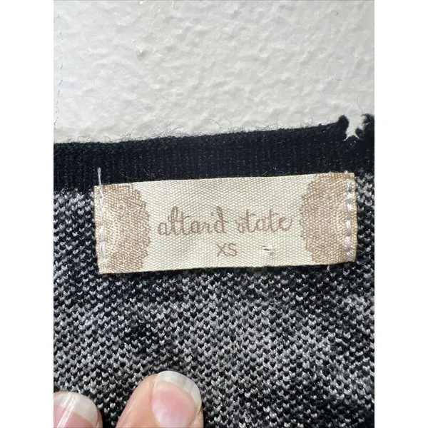 Altar'd State Retro Houndstooth Sweater Knit Crop Tank Top Black XS Bohemian - Image 2