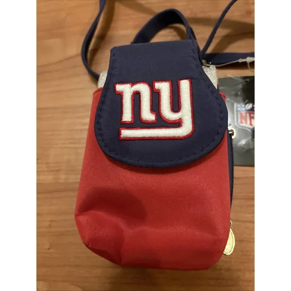 NY Giants NFL Mini Purse Plus Pouch Touch Phone ID Wallet 4" x 4" x 2" - Image 4