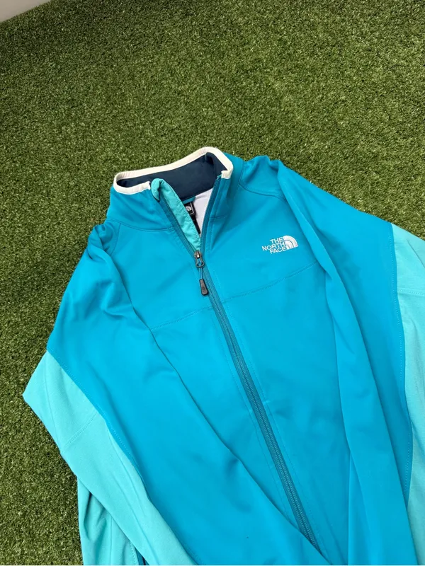 The North Face Women's Windstopper Two Tone Blue Teal Jacket Full Zip Outdoor L - Image 3