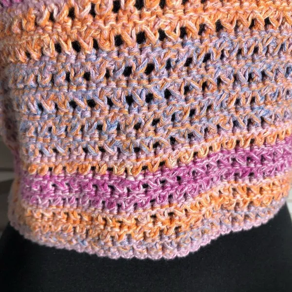 Cotton On Crochet Crop Tank Top Pink Purple Size Medium - Image 8