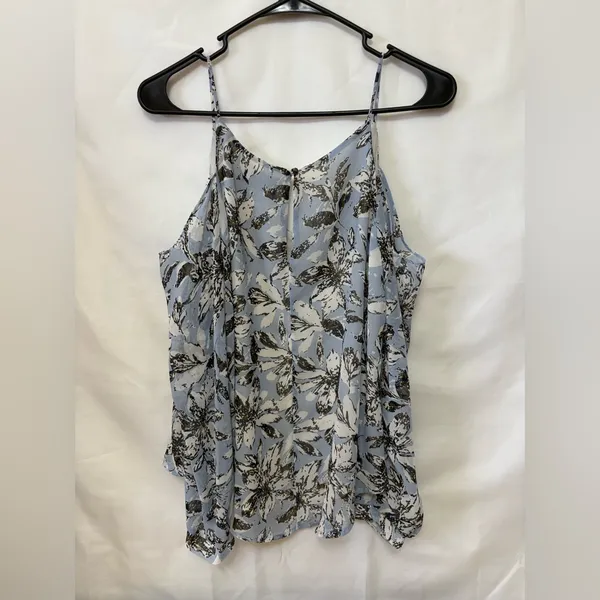 ASTR Blue Multicolor Floral Print Cold Shoulders‎ Bohemian Blouse Size Medium - Image 6