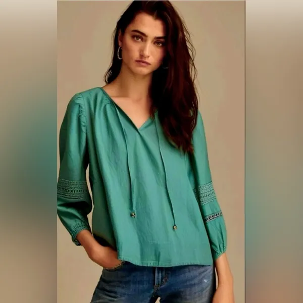 NWT Frye Lace Accent Blouse sz M - Image 7