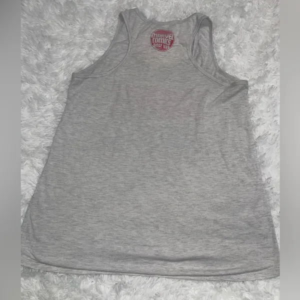 Marvel heathers gray racerback tank top shirt woman’s medium - Image 3