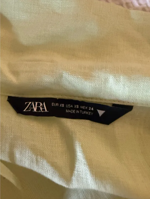 ZARA Green Linen Top - Image 4