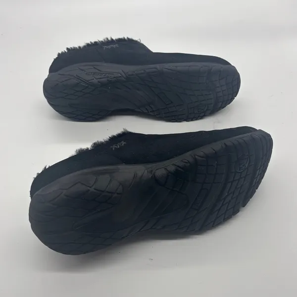 Merrell Encore Ice Black Suede Faux Fur Lined Clogs Mules Shoes Womens - Image 8
