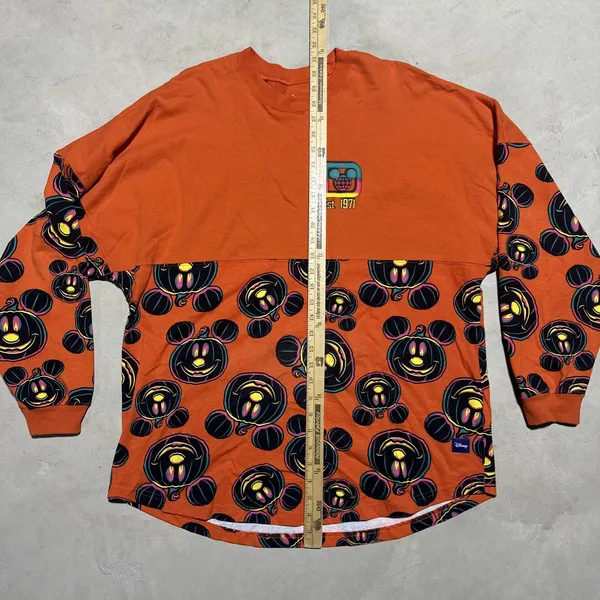 Mickey Mouse Halloween Spirit Jersey Adult SZ Large Walt Disney World AOP Spooky - Image 5