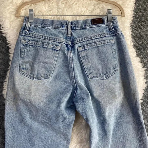 Vintage Lee Riders Jeans Light Blue Relaxed Straight Leg Denim Alt Edgy Normcore - Image 6