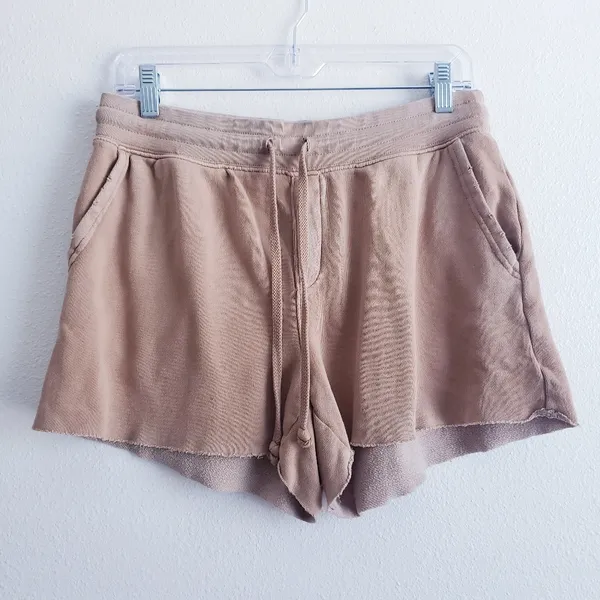 Aerie Cream Athletic Relaxed Shorts - Image 2
