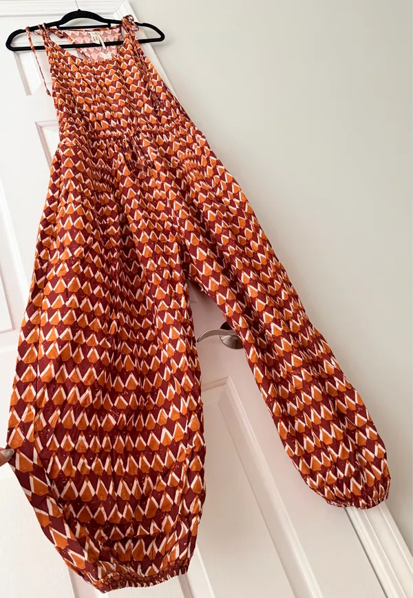 Anthropologie Graham Keegan Sleeveless Pintuck Jumpsuit, Size L - Image 11