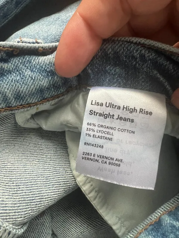Reformation lise ultra high rise straight jeans, malta wash size 25 - Image 9