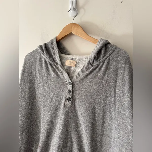 Aerie Gray Pullover‎ Hoodie Sweatshirt - Image 2