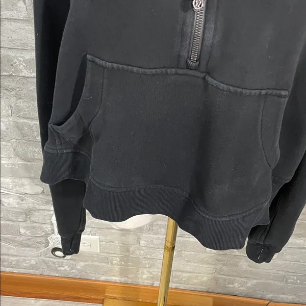 Lululemon Scuba Oversized 1/2 Zip Hoodie Black - Image 2