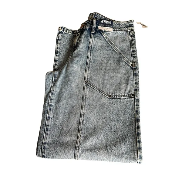New York ReWash Women's Jean‎ Indigo Low Rise Wide Leg Size 7 Style J28121AW3 - Image 4