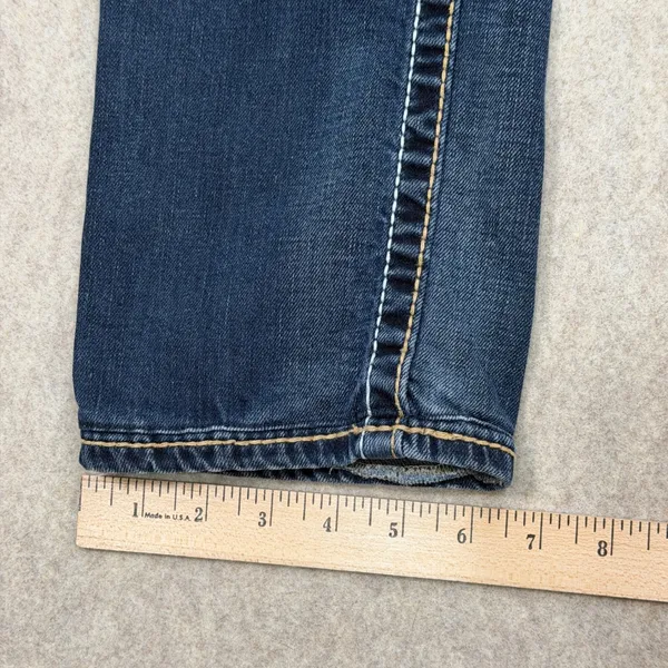 Big Star Jeans Womens 25 Nina Blue Y2K Western Thick Stitch Low Rise Straight - Image 11